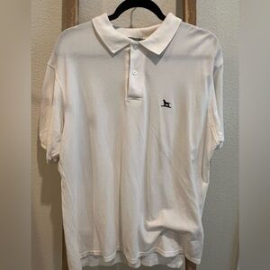 Classic White Polo Shirt with Logo and Soft Texture
